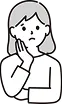 悩む女性のアイコン