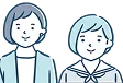 学生と女性のアイコン